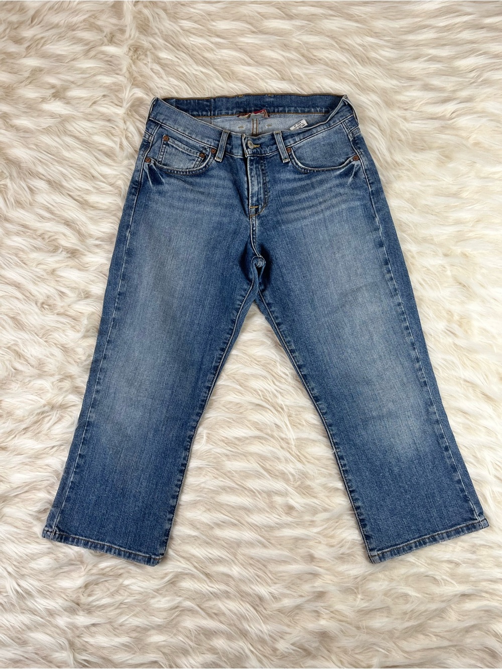 Lucky Brand West Easy Rider Cropped Jeans Women's 29x22 Medium Wash
